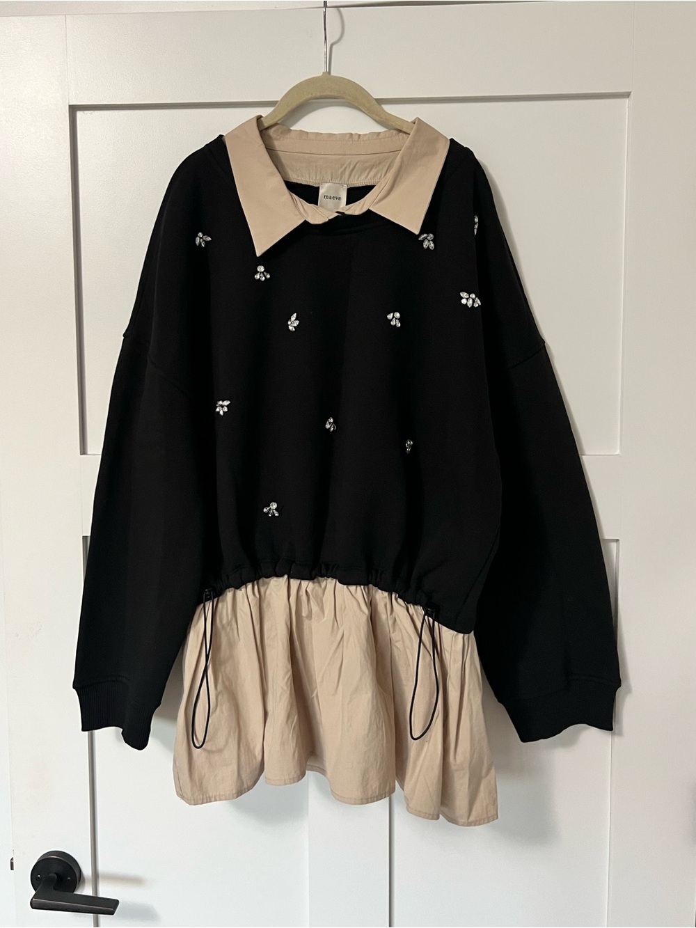 Maeve Anthropology Preppy Crewneck Sweater